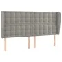 Headboard with light gray velvet ears 183x23x118/128 cm by vidaXL, Headboards and footboards - Ref: Foro24-3118450, Price: 12...