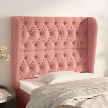 Kopfteil mit rosa Samtohren 103x23x118/128 cm von vidaXL, Kopf- und Fußteile - Ref: Foro24-3118339, Preis: 112,82 €, Rabatt: %