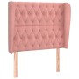 Kopfteil mit rosa Samtohren 103x23x118/128 cm von vidaXL, Kopf- und Fußteile - Ref: Foro24-3118339, Preis: 112,82 €, Rabatt: %