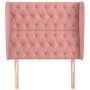 Kopfteil mit rosa Samtohren 103x23x118/128 cm von vidaXL, Kopf- und Fußteile - Ref: Foro24-3118339, Preis: 112,82 €, Rabatt: %