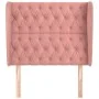 Kopfteil mit rosa Samtohren 103x23x118/128 cm von vidaXL, Kopf- und Fußteile - Ref: Foro24-3118339, Preis: 112,69 €, Rabatt: %