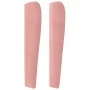 Cabecero con orejas de terciopelo rosa 103x23x118/128 cm de vidaXL, Cabeceros y pies de cama - Ref: Foro24-3118339, Precio: 1...