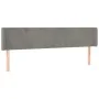 Hellgraues Samtkopfteil 183x16x78/88 cm von vidaXL, Kopf- und Fußteile - Ref: Foro24-3118548, Preis: 66,26 €, Rabatt: %