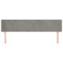Cabecero de terciopelo gris claro 183x16x78/88 cm de vidaXL, Cabeceros y pies de cama - Ref: Foro24-3118548, Precio: 64,80 €,...