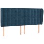 Kopfteil mit dunkelblauen Samtohren 203x23x118/128 cm von vidaXL, Kopf- und Fußteile - Ref: Foro24-3118460, Preis: 163,27 €, ...
