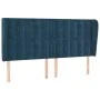 Kopfteil mit dunkelblauen Samtohren 203x23x118/128 cm von vidaXL, Kopf- und Fußteile - Ref: Foro24-3118460, Preis: 158,27 €, ...