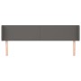 Cabecero de cuero sintético gris 163x16x78/88 cm de vidaXL, Cabeceros y pies de cama - Ref: Foro24-3118588, Precio: 75,90 €, ...