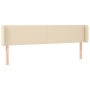 Kopfteil aus cremefarbenem Stoff, 203 x 16 x 78/88 cm von vidaXL, Kopf- und Fußteile - Ref: Foro24-3118515, Preis: 80,71 €, R...