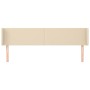 Kopfteil aus cremefarbenem Stoff, 203 x 16 x 78/88 cm von vidaXL, Kopf- und Fußteile - Ref: Foro24-3118515, Preis: 80,71 €, R...