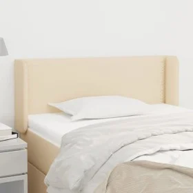 Cream fabric headboard 103x16x78/88 cm by vidaXL, Headboards and footboards - Ref: Foro24-3118623, Price: 40,45 €, Discount: %