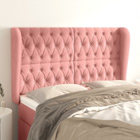 Headboard with pink velvet ears 147x23x118/128 cm by vidaXL, Headboards and footboards - Ref: Foro24-3118345, Price: 184,15 €...