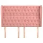 Cabecero con orejas de terciopelo rosa 147x23x118/128 cm de vidaXL, Cabeceros y pies de cama - Ref: Foro24-3118345, Precio: 1...