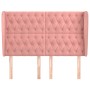 Kopfteil mit rosa Samtohren 147x23x118/128 cm von vidaXL, Kopf- und Fußteile - Ref: Foro24-3118345, Preis: 184,15 €, Rabatt: %