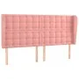 Kopfteil mit rosa Samtohren 163x23x118/128 cm von vidaXL, Kopf- und Fußteile - Ref: Foro24-3118449, Preis: 144,84 €, Rabatt: %