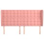 Kopfteil mit rosa Samtohren 163x23x118/128 cm von vidaXL, Kopf- und Fußteile - Ref: Foro24-3118449, Preis: 139,14 €, Rabatt: %