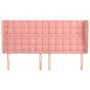 Kopfteil mit rosa Samtohren 163x23x118/128 cm von vidaXL, Kopf- und Fußteile - Ref: Foro24-3118449, Preis: 144,84 €, Rabatt: %