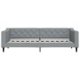 Sofá cama con colchón tela gris claro 80x200 cm