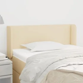 Cream fabric headboard 103x16x78/88 cm by vidaXL, Headboards and footboards - Ref: Foro24-3118483, Price: 43,43 €, Discount: %