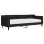 Sofá cama con colchón tela negro 80x200 cm