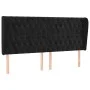 Cabecero con orejas de terciopelo negro 203x23x118/128 cm de vidaXL, Cabeceros y pies de cama - Ref: Foro24-3118360, Precio: ...