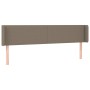 Kopfteil aus taupegrauem Stoff, 203 x 16 x 78/88 cm von vidaXL, Kopf- und Fußteile - Ref: Foro24-3118514, Preis: 81,34 €, Rab...