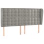Kopfteil mit hellgrauen Samtohren 163x23x118/128 cm von vidaXL, Kopf- und Fußteile - Ref: Foro24-3118444, Preis: 149,73 €, Ra...
