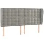 Kopfteil mit hellgrauen Samtohren 163x23x118/128 cm von vidaXL, Kopf- und Fußteile - Ref: Foro24-3118444, Preis: 147,02 €, Ra...