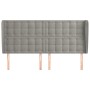 Kopfteil mit hellgrauen Samtohren 163x23x118/128 cm von vidaXL, Kopf- und Fußteile - Ref: Foro24-3118444, Preis: 149,73 €, Ra...