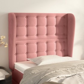 Kopfteil mit rosa Samtohren 83x23x118/128 cm von vidaXL, Kopf- und Fußteile - Ref: Foro24-3118425, Preis: 83,90 €, Rabatt: %