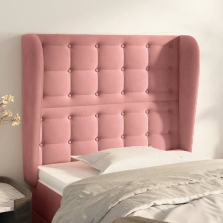 Cabecero con orejas de terciopelo rosa 83x23x118/128 cm de vidaXL, Cabeceros y pies de cama - Ref: Foro24-3118425, Precio: 76...