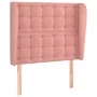 Cabecero con orejas de terciopelo rosa 83x23x118/128 cm de vidaXL, Cabeceros y pies de cama - Ref: Foro24-3118425, Precio: 87...