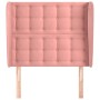 Kopfteil mit rosa Samtohren 83x23x118/128 cm von vidaXL, Kopf- und Fußteile - Ref: Foro24-3118425, Preis: 83,90 €, Rabatt: %