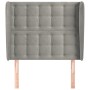 Kopfteil mit hellgrauen Samtohren 83x23x118/128 cm von vidaXL, Kopf- und Fußteile - Ref: Foro24-3118420, Preis: 90,36 €, Raba...