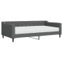 Sofá cama con colchón tela gris oscuro 100x200 cm