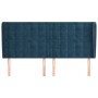 Cabecero con orejas de terciopelo azul oscuro 183x23x118/128 cm de vidaXL, Cabeceros y pies de cama - Ref: Foro24-3118454, Pr...
