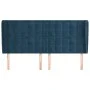 Headboard with dark blue velvet ears 183x23x118/128 cm by vidaXL, Headboards and footboards - Ref: Foro24-3118454, Price: 148...