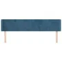 Dark blue velvet headboard 183x16x78/88 cm by vidaXL, Headboards and footboards - Ref: Foro24-3118552, Price: 67,76 €, Discou...