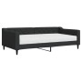 Sofá cama con colchón tela negro 100x200 cm
