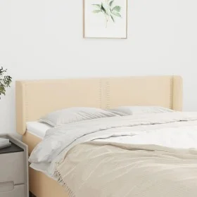 Kopfteil aus cremefarbenem Stoff, 147 x 16 x 78/88 cm von vidaXL, Kopf- und Fußteile - Ref: Foro24-3118631, Preis: 52,53 €, R...