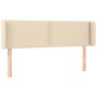 Cream fabric headboard 147x16x78/88 cm by vidaXL, Headboards and footboards - Ref: Foro24-3118631, Price: 54,56 €, Discount: %