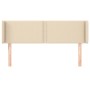 Cream fabric headboard 147x16x78/88 cm by vidaXL, Headboards and footboards - Ref: Foro24-3118631, Price: 54,56 €, Discount: %