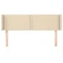 Kopfteil aus cremefarbenem Stoff, 147 x 16 x 78/88 cm von vidaXL, Kopf- und Fußteile - Ref: Foro24-3118631, Preis: 52,53 €, R...