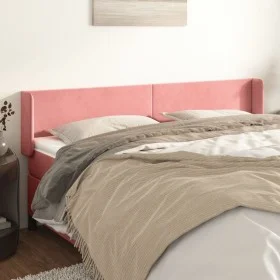 Rosa Samtkopfteil 163x16x78/88 cm von vidaXL, Kopf- und Fußteile - Ref: Foro24-3118547, Preis: 66,79 €, Rabatt: %