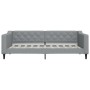 Sofá cama con colchón tela gris claro 90x190 cm