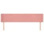 Cabecero de terciopelo rosa 163x16x78/88 cm de vidaXL, Cabeceros y pies de cama - Ref: Foro24-3118547, Precio: 67,12 €, Descu...
