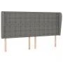 Kopfteil mit dunkelgrauen Stoffohren 183x23x118/128 cm von vidaXL, Kopf- und Fußteile - Ref: Foro24-3118405, Preis: 148,53 €,...