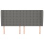 Kopfteil mit dunkelgrauen Stoffohren 183x23x118/128 cm von vidaXL, Kopf- und Fußteile - Ref: Foro24-3118405, Preis: 152,31 €,...