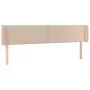 Cappuccino synthetic leather headboard 203x16x78/88 cm by vidaXL, Headboards and footboards - Ref: Foro24-3118741, Price: 71,...