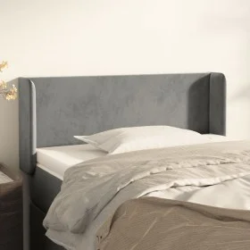 Light gray velvet headboard 93x16x78/88 cm by vidaXL, Headboards and footboards - Ref: Foro24-3118524, Price: 46,86 €, Discou...