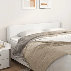 White synthetic leather headboard 203x16x78/88 cm by vidaXL, Headboards and footboards - Ref: Foro24-3118597, Price: 72,14 €,...